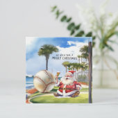 Cartes Pour Fêtes Annuelles Noël de baseball (Debout devant)