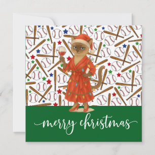 Cartes Pour Fêtes Annuelles Noël de baseball à thème pour les Amoureux de les