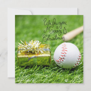 Cartes Pour Fêtes Annuelles Noël de baseball avec cadeaux et balle