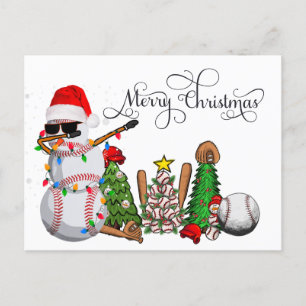 Cartes Pour Fêtes Annuelles Noël de baseball avec cadeaux et balle