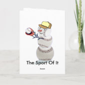 Cartes Pour Fêtes Annuelles Noël de baseball Snowman (Dos)