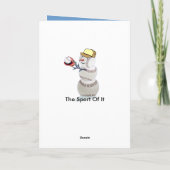 Cartes Pour Fêtes Annuelles Noël de baseball Snowman (Dos)