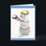 Cartes Pour Fêtes Annuelles Noël de baseball Snowman<br><div class="desc">Un mignon bonhomme de baseball est prêt pour les vacances. Fun Christmas vacances marchandises et idées cadeaux pour les amoureux du baseball sur votre liste d'achats.</div>