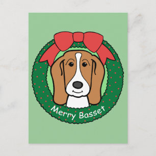 Cartes Pour Fêtes Annuelles Noël de Basset Hound