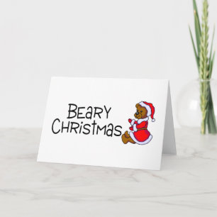 Cartes Pour Fêtes Annuelles Noël de Beary (ours de nounours)