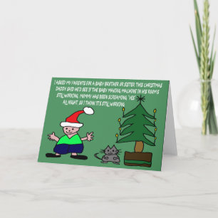 Cartes Pour Fêtes Annuelles Noël de bébé amusant