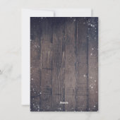 Cartes Pour Fêtes Annuelles Noël de bébé rustique (Dos)