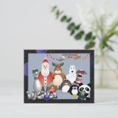 Cartes Pour Fêtes Annuelles Noël de bowling (Debout devant)