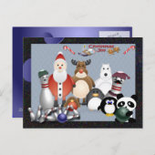 Cartes Pour Fêtes Annuelles Noël de bowling (Devant / Derrière)