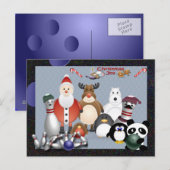 Cartes Pour Fêtes Annuelles Noël de bowling (Devant / Derrière)