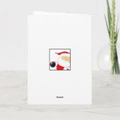 Cartes Pour Fêtes Annuelles Noël de bowling (Dos)