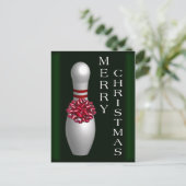 Cartes Pour Fêtes Annuelles Noël de bowling (Debout devant)
