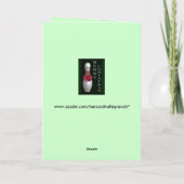 Cartes Pour Fêtes Annuelles Noël de bowling (Dos)