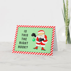 Cartes Pour Fêtes Annuelles Noël de boxe amusant