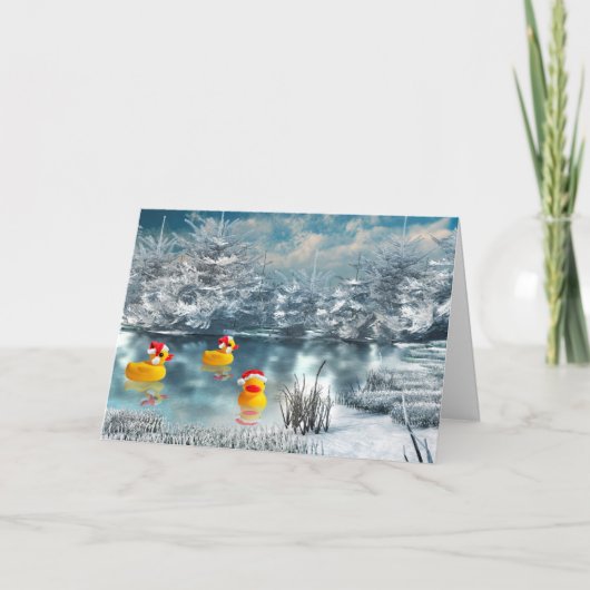 Cartes Pour Fêtes Annuelles Noël de canard (Devant)