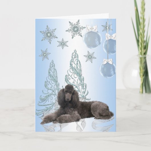 Cartes Pour Fêtes Annuelles Noël de caniche (Devant)