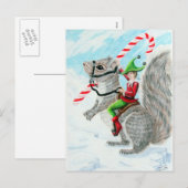 Cartes Pour Fêtes Annuelles Noël de canne de Rasing (Devant / Derrière)