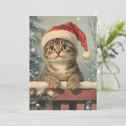 Cartes Pour Fêtes Annuelles Noël de chats de Singapour (Debout devant)
