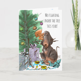 Cartes Pour Fêtes Annuelles Noël de chien de chasse