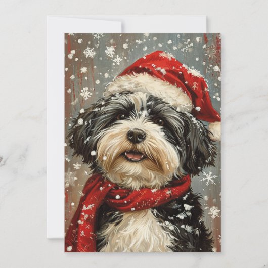 Cartes Pour Fêtes Annuelles Noël de chien de Havan (Devant)