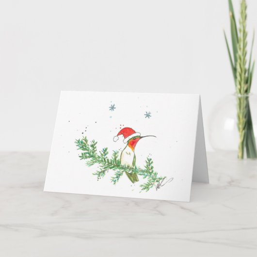 Cartes Pour Fêtes Annuelles Noël de colibri (Devant)