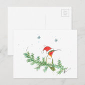 Cartes Pour Fêtes Annuelles Noël de colibri (Devant / Derrière)