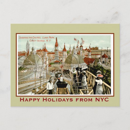 Cartes Pour Fêtes Annuelles Noël de Coney Island (Devant)