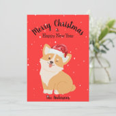 Cartes Pour Fêtes Annuelles Noël de Corgi (Debout devant)