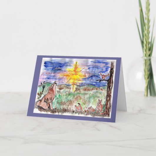 Cartes Pour Fêtes Annuelles Noël de créatures de désert (Devant)