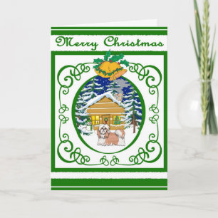 Cartes Pour Fêtes Annuelles Noël de cru de Shihtzu