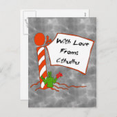 Cartes Pour Fêtes Annuelles Noël de Cthulhu (Devant / Derrière)