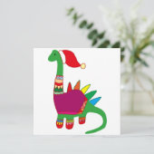 Cartes Pour Fêtes Annuelles Noël de Dinosaur (Debout devant)