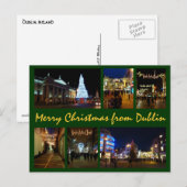 Cartes Pour Fêtes Annuelles Noël de Dublin (Devant / Derrière)