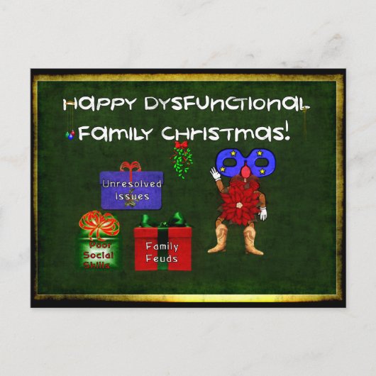 Cartes Pour Fêtes Annuelles Noël de famille dysfonctionnel (Devant)