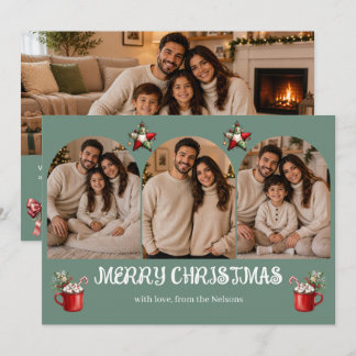 Cartes Pour Fêtes Annuelles Noël de famille personnalisé | Joyeux Noël
