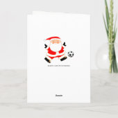 Cartes Pour Fêtes Annuelles Noël de football (Dos)