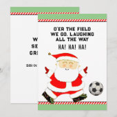 Cartes Pour Fêtes Annuelles Noël de football (Devant / Derrière)
