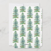 CARTES POUR FÊTES ANNUELLES NOËL DE FORÊT DE COULEUR D'EAU (Dos)