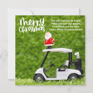 Cartes Pour Fêtes Annuelles Noël de golf avec le Père Noël
