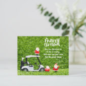 Cartes Pour Fêtes Annuelles Noël de golf avec le Père Noël (Debout devant)