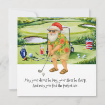 Noël de golf en juillet avec le Père Noël si golf