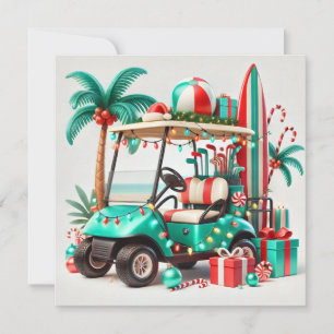 Cartes Pour Fêtes Annuelles Noël de golf en juillet pour golfeurs avec le Père
