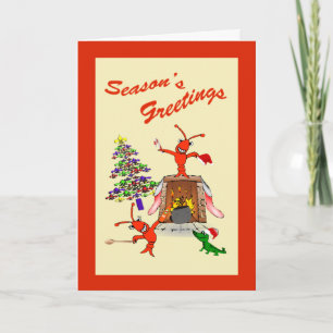 Cartes Pour Fêtes Annuelles Noël de gombo d'écrevisses de Cajun