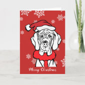 Cartes Pour Fêtes Annuelles Noël de great dane (Devant)