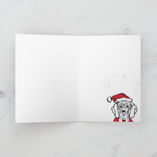 Cartes Pour Fêtes Annuelles Noël de great dane (Intérieur)