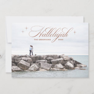 Cartes Pour Fêtes Annuelles Noël de Hallelujah Elégant Christian Photo