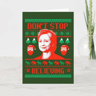 Cartes Pour Fêtes Annuelles Noël de Hillary - ne cessez pas la croyance -