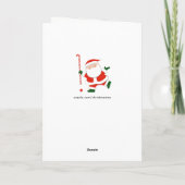 Cartes Pour Fêtes Annuelles Noël de hockey sur gazon (Dos)