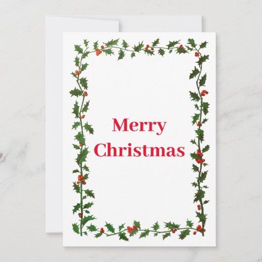 Cartes Pour Fêtes Annuelles Noël de Holly Border (Devant)