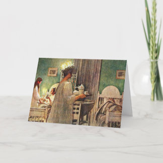 Cartes Pour Fêtes Annuelles Noël de jour de Carl Larsson St Lucia en Suède